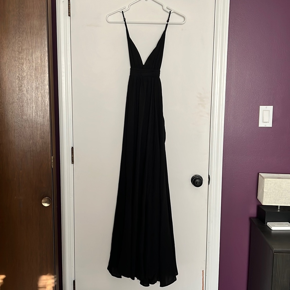 Black Maxi Dress with slit (Vici Dolls)